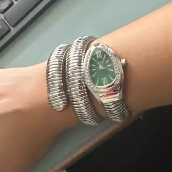 Serpenti Elegant Silver Wrap Women's Watch - Picture 11 of 15